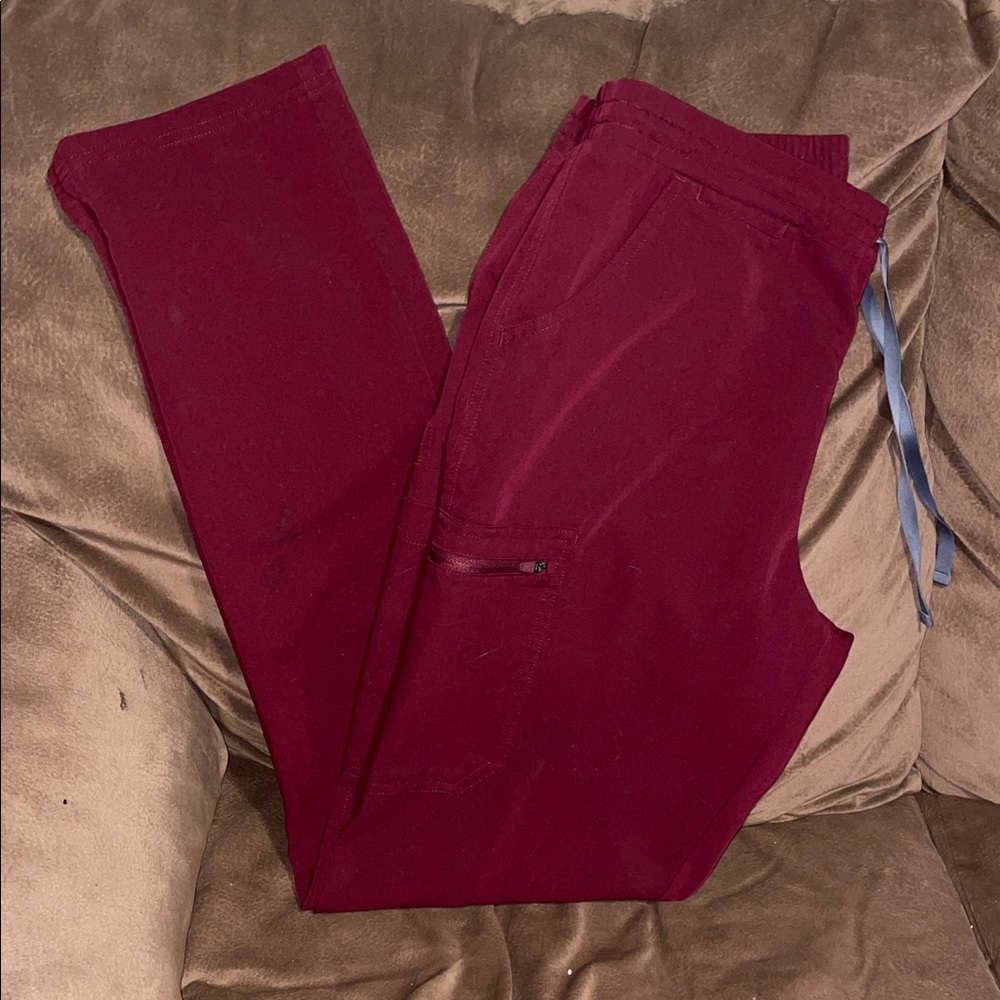 Figs Men's Deep Red Cargo Pants